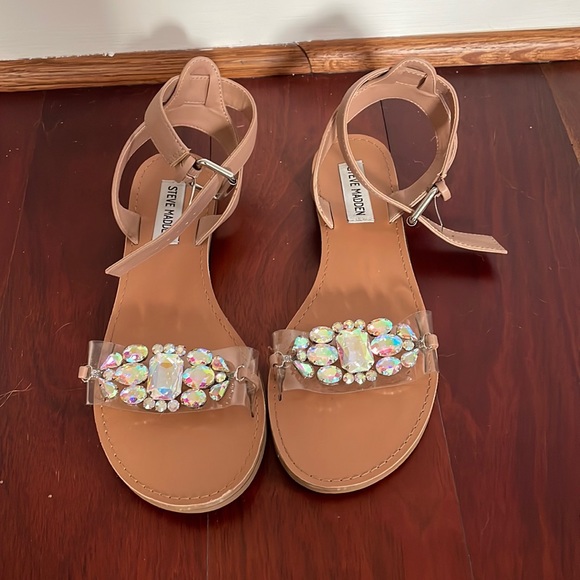 Steve Madden Jeweled Buckle Sandals - Picture 1 of 4